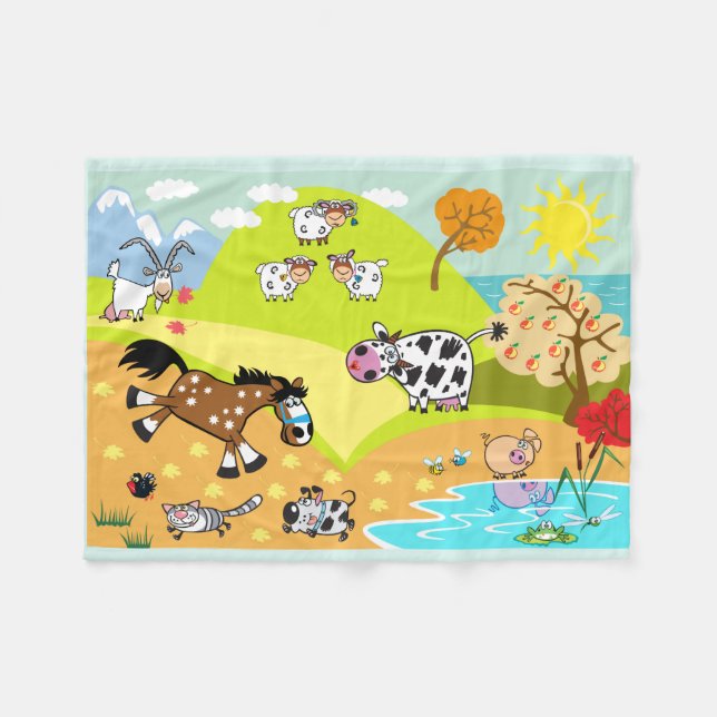 Manta Polar ilustracion infantil (Frente (Horizontal))