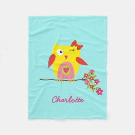 Manta Polar Ilustracion lindo personalizado del rosa del