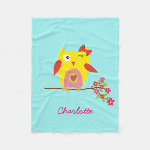 Manta Polar Ilustracion lindo personalizado del rosa del