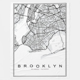 Manta Polar Ilustracion Mapa de Brooklyn