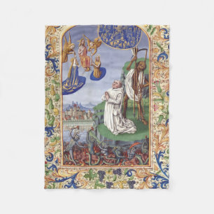 Manta Polar Ilustración medieval de San Bernardo de Clairvaux