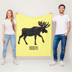 Manta Polar Ilustracion Moose personalizado