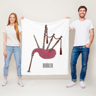 Manta Polar Ilustracion personalizado Bagpipes
