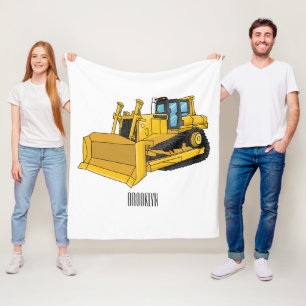 Manta Polar Ilustracion personalizado Bulldozer