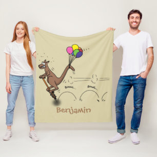 Manta Polar Ilustracion personalizado canguro del humor austra