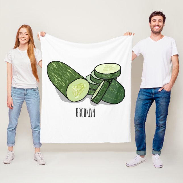 Manta Polar Ilustracion personalizado Cucumber (In situ)