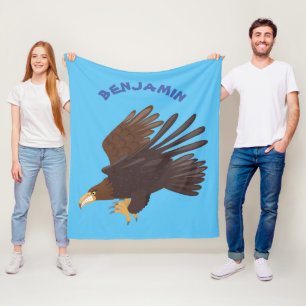 Manta Polar Ilustracion personalizado de águila dorada diverti