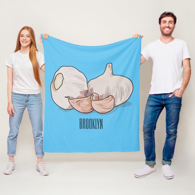 Manta Polar Ilustracion personalizado de ajo (In situ)