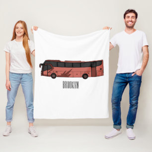 Manta Polar Ilustracion personalizado de autobús