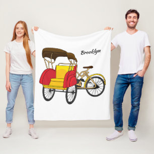 Manta Polar Ilustracion personalizado de bicitaxi