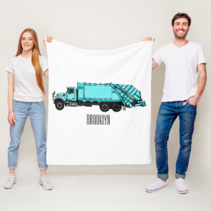 Manta Polar Ilustracion personalizado de camión de basura