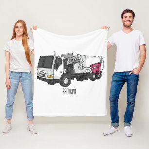 Manta Polar Ilustracion personalizado de camión de basura