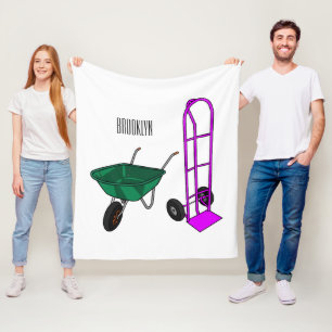 Manta Polar Ilustracion personalizado de carretillas y carrito