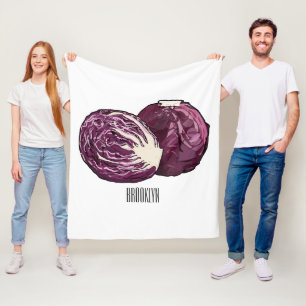 Manta Polar Ilustracion personalizado de col roja