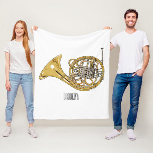Manta Polar Ilustracion personalizado de cuerno francés