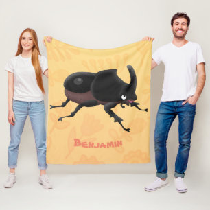 Manta Polar Ilustracion personalizado de escarabajo rinoceront