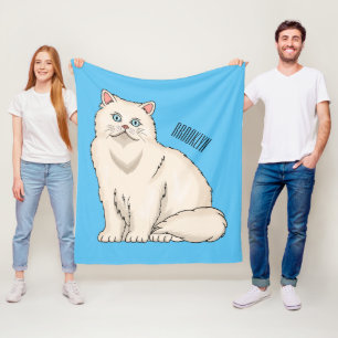 Manta Polar Ilustracion personalizado de gato persa