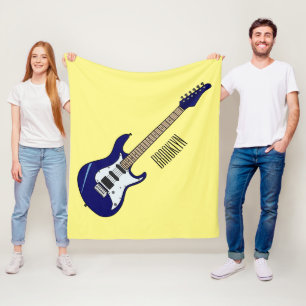 Manta Polar Ilustracion personalizado de guitarra eléctrica