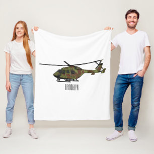 Manta Polar Ilustracion personalizado de helicópteros del ejér