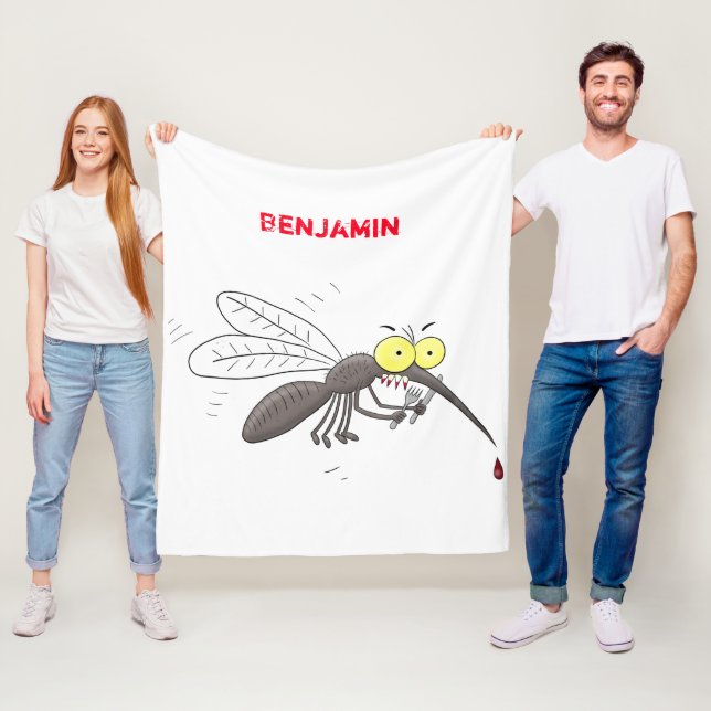 Manta Polar Ilustracion personalizado de insectos de mosquitos (In situ)