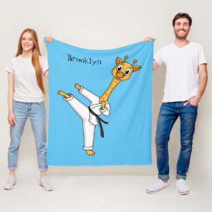 Manta Polar Ilustracion personalizado de Kung Fu giraffe