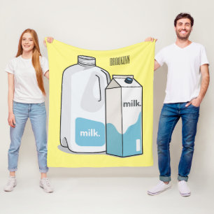 Manta Polar Ilustracion personalizado de leche