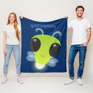 Manta Polar Ilustracion personalizado de luciérnaga con brillo