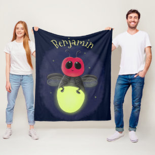 Manta Polar Ilustracion personalizado de luciérnaga de bichos 