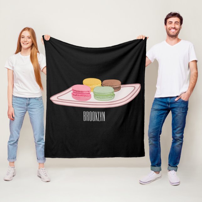Manta Polar Ilustracion personalizado de Macaron (In situ)