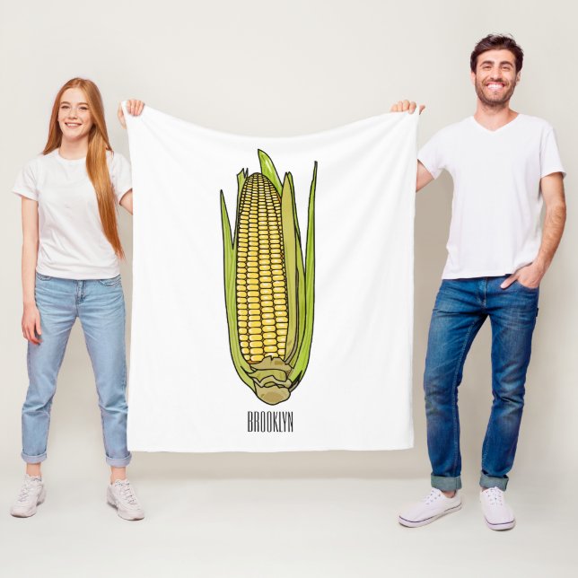 Manta Polar Ilustracion personalizado de maíz (In situ)