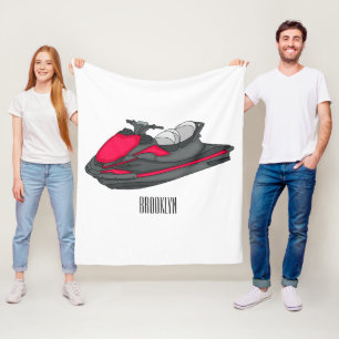 Manta Polar Ilustracion personalizado de moto acuática