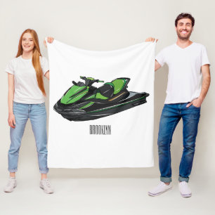 Manta Polar Ilustracion personalizado de moto acuática