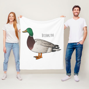 Manta Polar Ilustracion personalizado de pato mallard