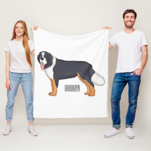 Manta Polar Ilustracion personalizado de perro de montaña de B