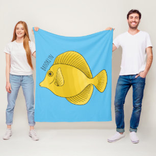 Manta Polar Ilustracion personalizado de pescado tango amarill