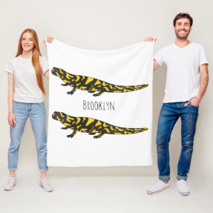 Manta Polar Ilustracion personalizado de salamandra tigre