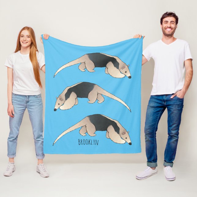 Manta Polar Ilustracion personalizado de Tamandua (In situ)