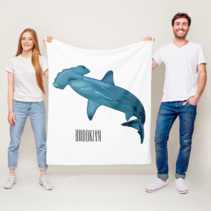 Manta Polar Ilustracion personalizado de tiburón martillo