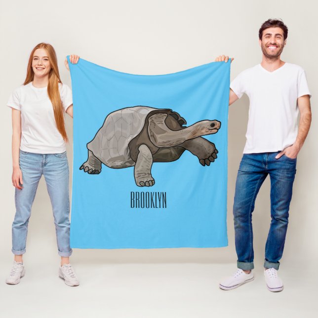 Manta Polar Ilustracion personalizado de tortugas de Galápagos (In situ)