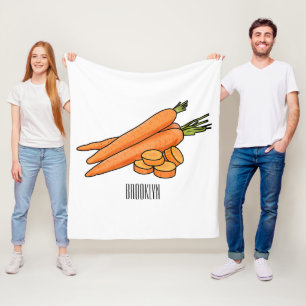 Manta Polar Ilustracion personalizado de zanahoria
