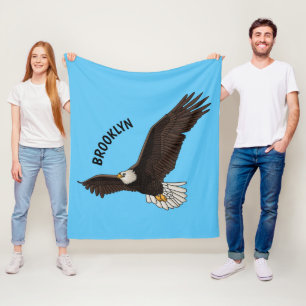 Manta Polar Ilustracion personalizado del águila calva