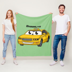 Manta Polar Ilustracion personalizado divertido de taxi amaril