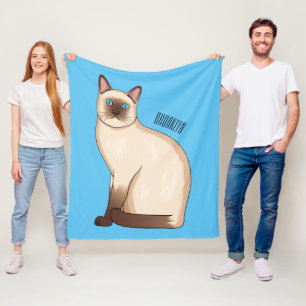 Manta Polar Ilustracion personalizado siamés