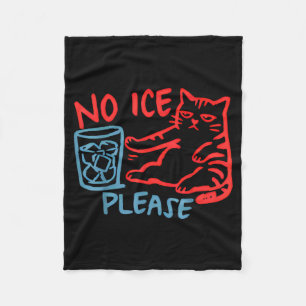 Manta Polar Ilustración Política de Gato Sin Hielo Por Favor