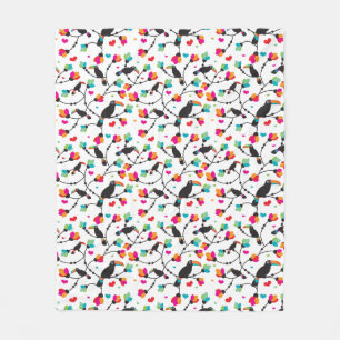 Manta Polar ilustracion tropical del pájaro toucan lindo