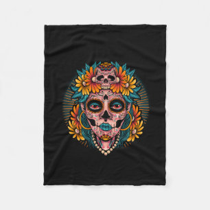 Manta Polar Ilustracion Vector Muertos chica de dia de los mue