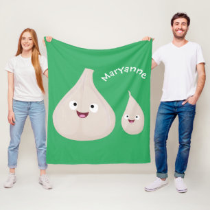 Manta Polar Ilustracion vegetal de personalizado de ajo dulce
