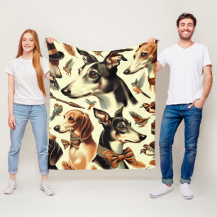 Manta Polar Ilustracion vintage italiano Greyhound