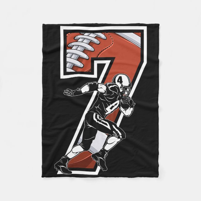 Manta Polar I'm 7 Years Old Football Player 7th Birthday Boys  (Anverso)