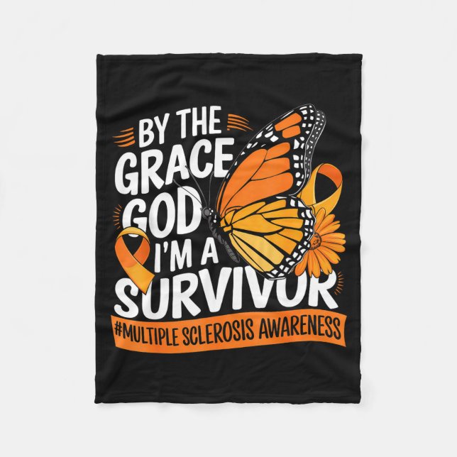 Manta Polar Im A Survivor Orange Ribbon Multiple Sclerosis Awa (Anverso)